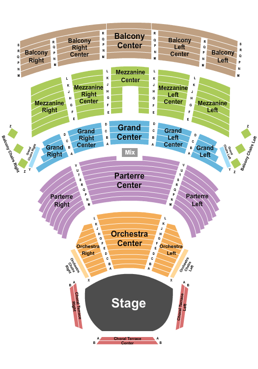 Joan and Irwin Jacobs Music Center The Nutcracker Seating Chart